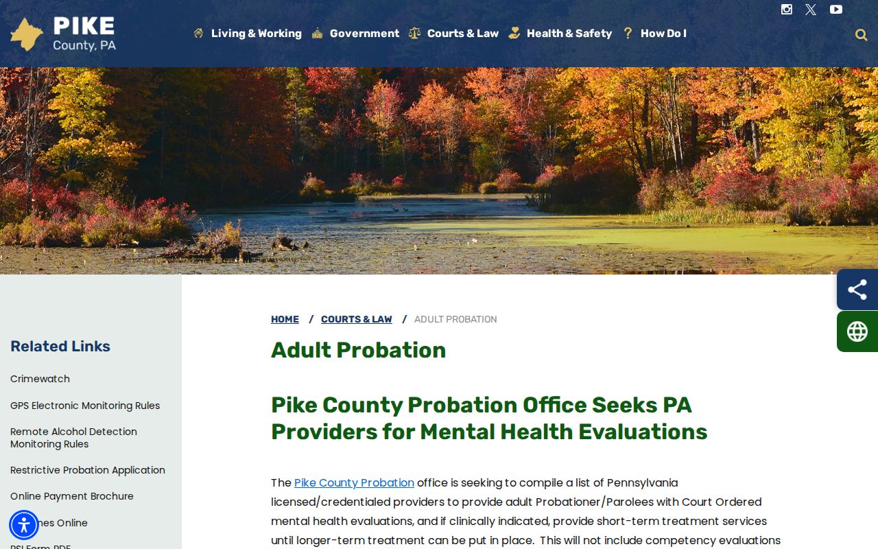 Pike County arrest and warrant resources from Adult Probation
