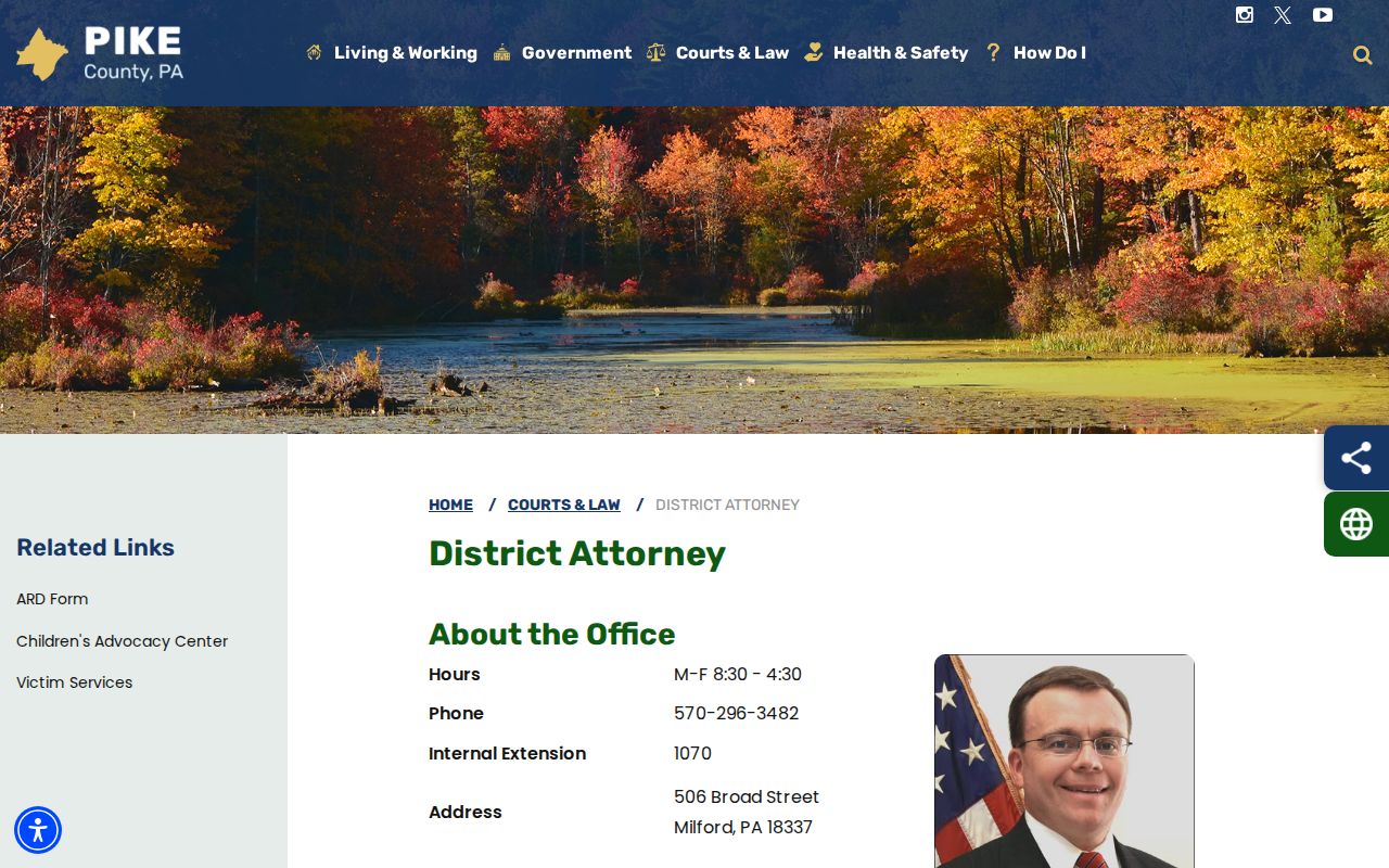 Pike County criminal court District Attorney contact and SAVIN resources