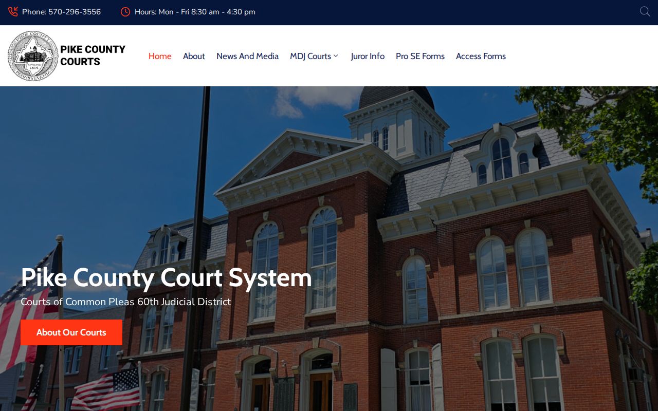Pike County criminal court records courthouse in Milford